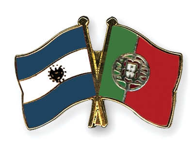 Fahnen Pins El-Salvador Portugal