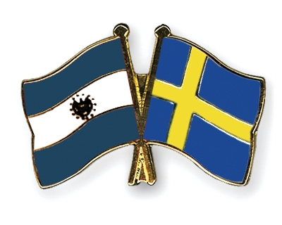 Fahnen Pins El-Salvador Schweden