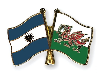 Fahnen Pins El-Salvador Wales