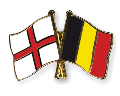 Fahnen Pins England Belgien
