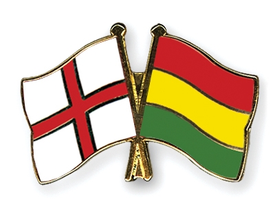 Fahnen Pins England Bolivien