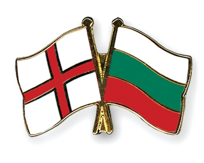 Fahnen Pins England Bulgarien