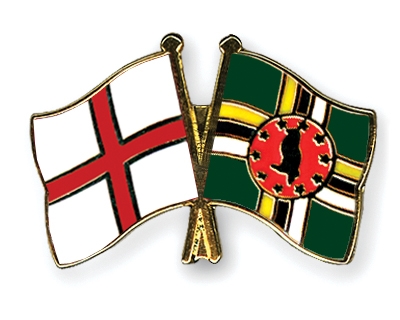 Fahnen Pins England Dominica