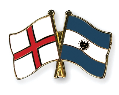 Fahnen Pins England El-Salvador