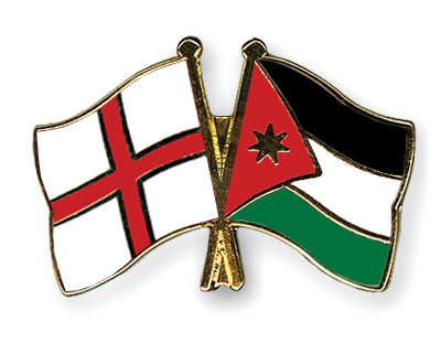Fahnen Pins England Jordanien