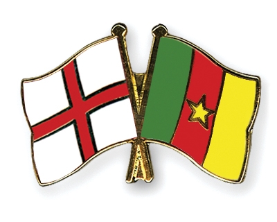 Fahnen Pins England Kamerun