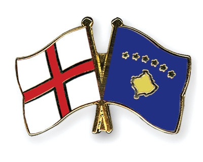 Fahnen Pins England Kosovo