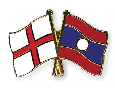 Fahnen Pins England Laos