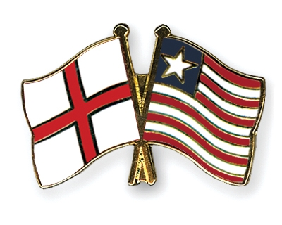 Fahnen Pins England Liberia