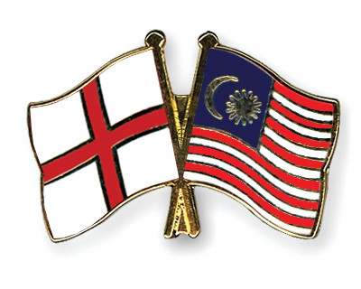 Fahnen Pins England Malaysia