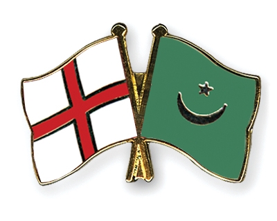 Fahnen Pins England Mauretanien
