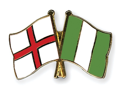 Fahnen Pins England Nigeria