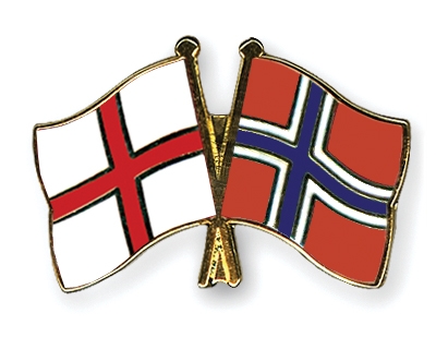 Fahnen Pins England Norwegen