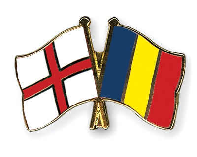 Fahnen Pins England Rumnien