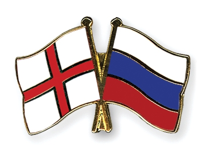 Fahnen Pins England Russland