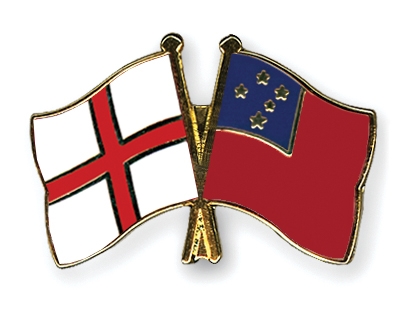 Fahnen Pins England Samoa