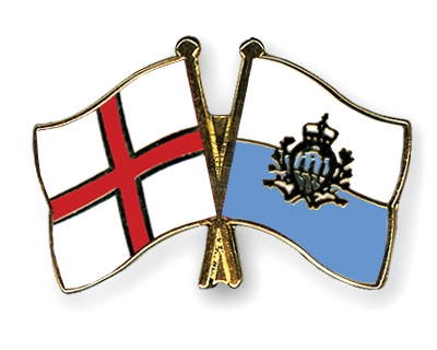 Fahnen Pins England San-Marino