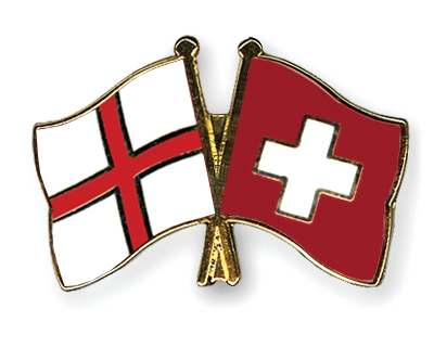 Fahnen Pins England Schweiz