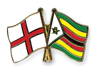 Fahnen Pins England Simbabwe