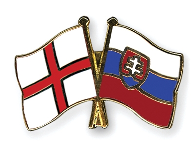 Fahnen Pins England Slowakei