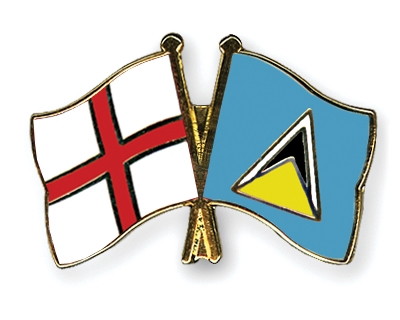 Fahnen Pins England St-Lucia