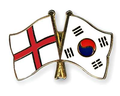 Fahnen Pins England Sdkorea