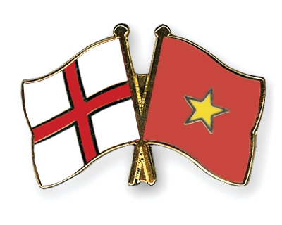 Fahnen Pins England Vietnam