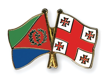 Fahnen Pins Eritrea Georgien