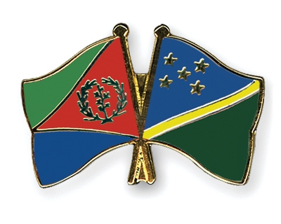 Fahnen Pins Eritrea Salomonen