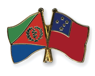 Fahnen Pins Eritrea Samoa