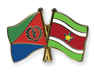 Fahnen Pins Eritrea Surinam