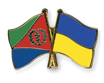 Fahnen Pins Eritrea Ukraine