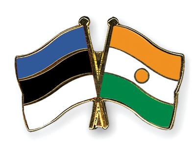 Fahnen Pins Estland Niger