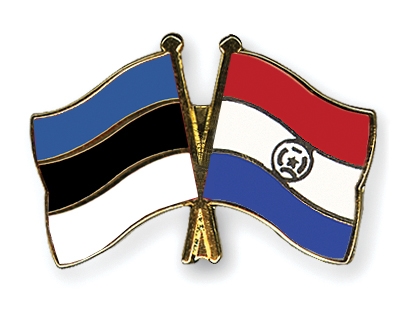 Fahnen Pins Estland Paraguay