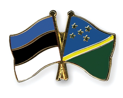 Fahnen Pins Estland Salomonen