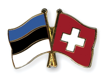 Fahnen Pins Estland Schweiz