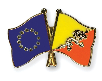 Fahnen Pins Europa Bhutan