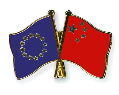 Fahnen Pins Europa China