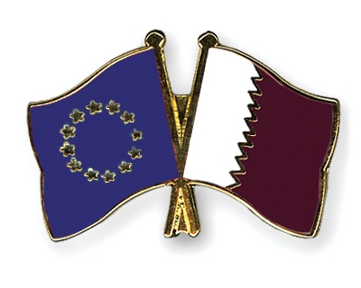 Fahnen Pins Europa Katar