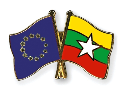 Fahnen Pins Europa Myanmar