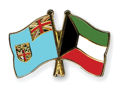 Fahnen Pins Fidschi Kuwait