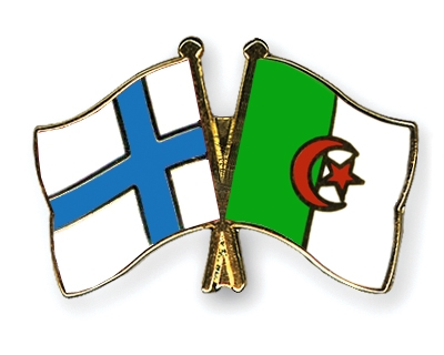 Fahnen Pins Finnland Algerien