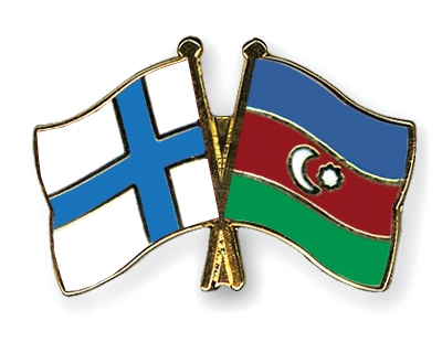 Fahnen Pins Finnland Aserbaidschan