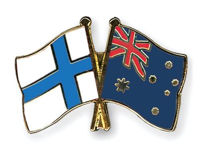 Fahnen Pins Finnland Australien
