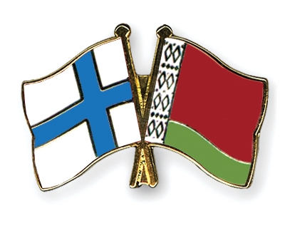 Fahnen Pins Finnland Belarus