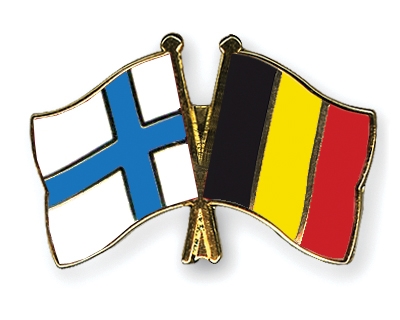 Fahnen Pins Finnland Belgien