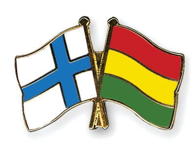 Fahnen Pins Finnland Bolivien