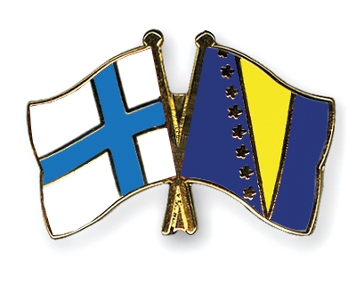 Fahnen Pins Finnland Bosnien-und-Herzegowina