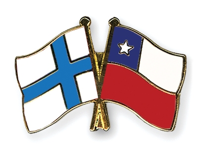 Fahnen Pins Finnland Chile