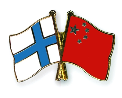 Fahnen Pins Finnland China